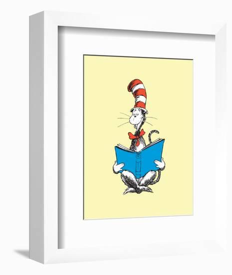 The Cat in the Hat (on yellow)-Theodor (Dr. Seuss) Geisel-Framed Art Print