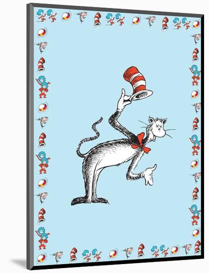 The Cat in the Hat: The Cat (on blue)-Theodor (Dr. Seuss) Geisel-Mounted Art Print