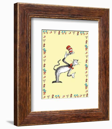 The Cat in the Hat: The Cat (on yellow)-Theodor (Dr. Seuss) Geisel-Framed Art Print