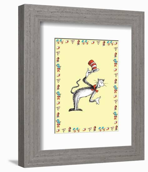 The Cat in the Hat: The Cat (on yellow)-Theodor (Dr. Seuss) Geisel-Framed Art Print