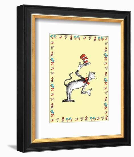 The Cat in the Hat: The Cat (on yellow)-Theodor (Dr. Seuss) Geisel-Framed Art Print