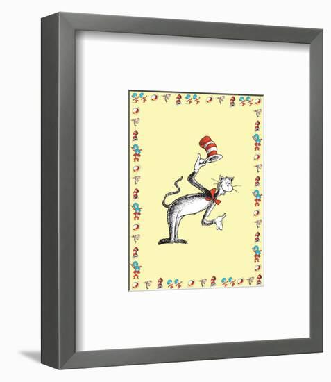 The Cat in the Hat: The Cat (on yellow)-Theodor (Dr. Seuss) Geisel-Framed Art Print