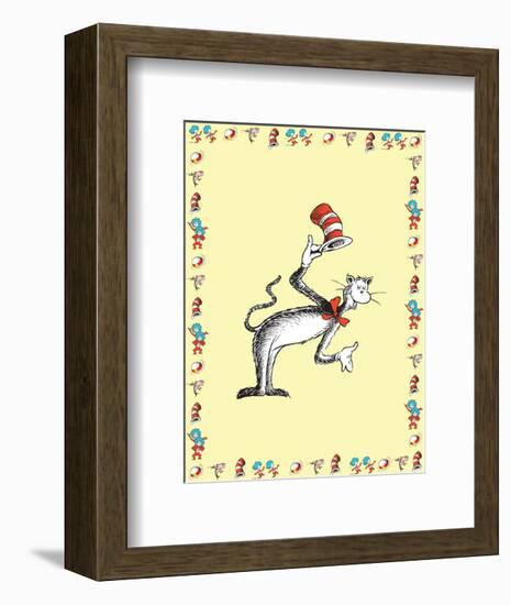 The Cat in the Hat: The Cat (on yellow)-Theodor (Dr. Seuss) Geisel-Framed Art Print