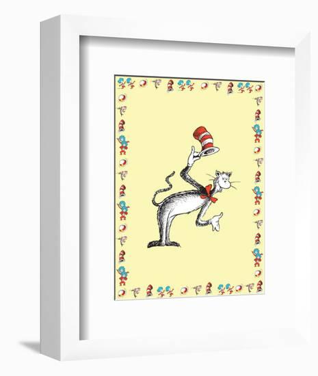 The Cat in the Hat: The Cat (on yellow)-Theodor (Dr. Seuss) Geisel-Framed Art Print