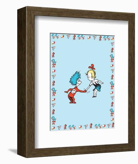 The Cat in the Hat: Thing One (on blue)-Theodor (Dr. Seuss) Geisel-Framed Art Print