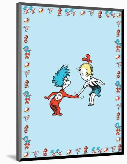 The Cat in the Hat: Thing One (on blue)-Theodor (Dr. Seuss) Geisel-Mounted Art Print