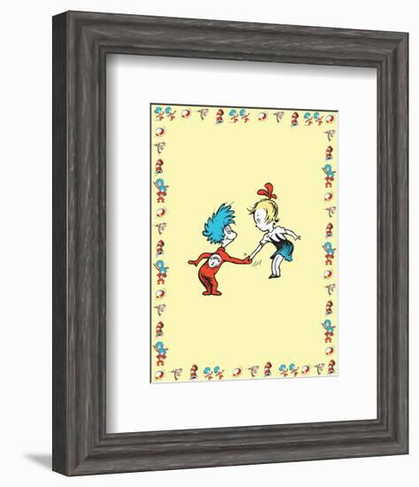 The Cat in the Hat: Thing One (on yellow)-Theodor (Dr. Seuss) Geisel-Framed Art Print