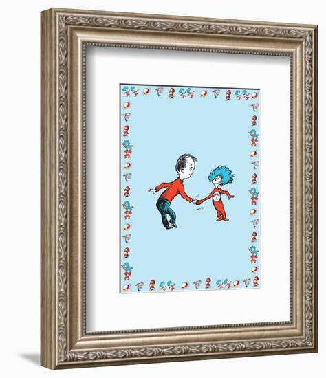 The Cat in the Hat: Thing Two (on blue)-Theodor (Dr. Seuss) Geisel-Framed Art Print