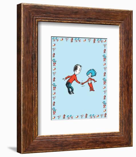 The Cat in the Hat: Thing Two (on blue)-Theodor (Dr. Seuss) Geisel-Framed Art Print