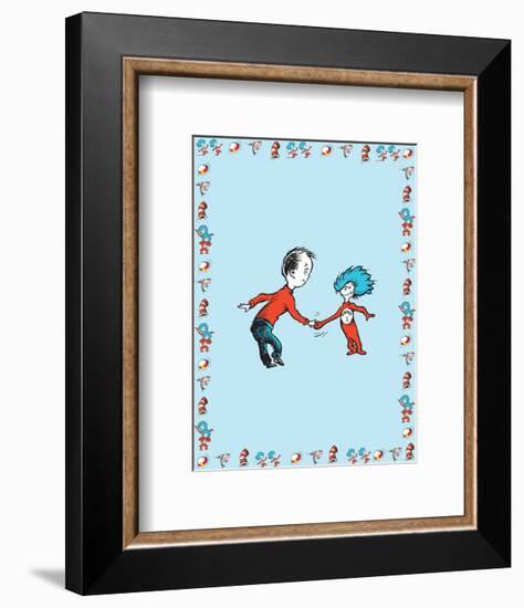 The Cat in the Hat: Thing Two (on blue)-Theodor (Dr. Seuss) Geisel-Framed Art Print