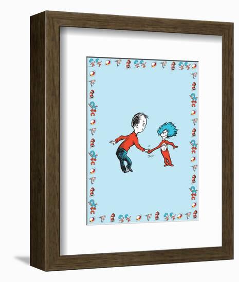 The Cat in the Hat: Thing Two (on blue)-Theodor (Dr. Seuss) Geisel-Framed Art Print