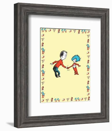 The Cat in the Hat: Thing Two (on yellow)-Theodor (Dr. Seuss) Geisel-Framed Art Print