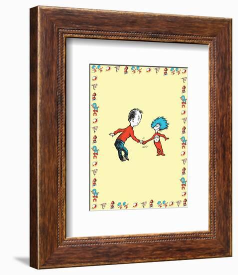 The Cat in the Hat: Thing Two (on yellow)-Theodor (Dr. Seuss) Geisel-Framed Art Print