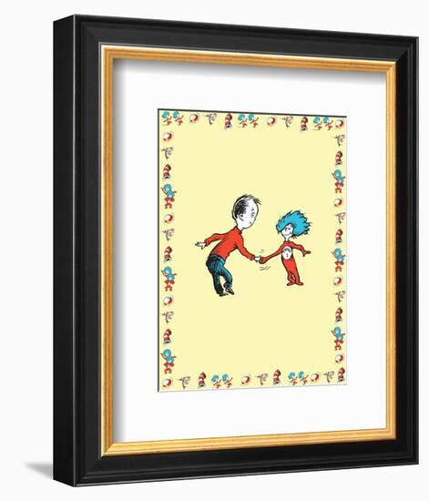 The Cat in the Hat: Thing Two (on yellow)-Theodor (Dr. Seuss) Geisel-Framed Art Print