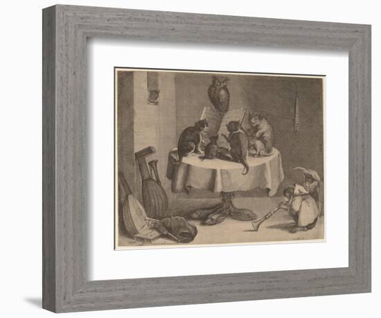 The Cat's Concert-David the Younger Teniers-Framed Giclee Print