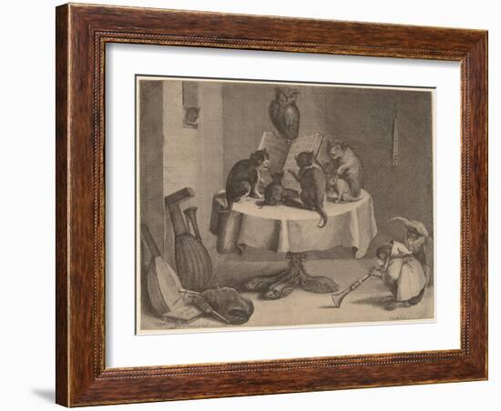 The Cat's Concert-David the Younger Teniers-Framed Giclee Print