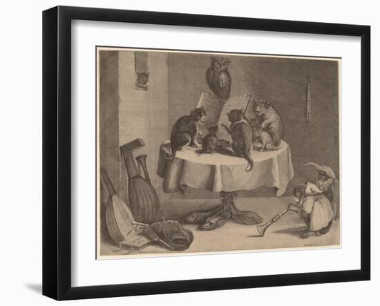 The Cat's Concert-David the Younger Teniers-Framed Giclee Print