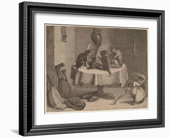 The Cat's Concert-David the Younger Teniers-Framed Giclee Print
