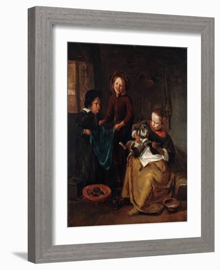 The Cat's Medicine-Jan Havicksz. Steen-Framed Giclee Print