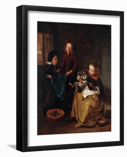 The Cat's Medicine-Jan Havicksz. Steen-Framed Giclee Print