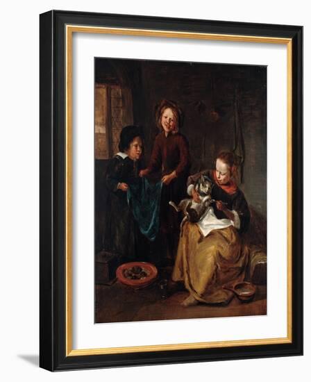 The Cat's Medicine-Jan Havicksz. Steen-Framed Giclee Print