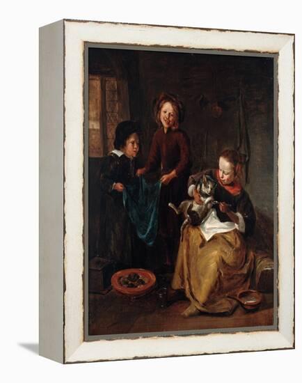 The Cat's Medicine-Jan Havicksz. Steen-Framed Premier Image Canvas