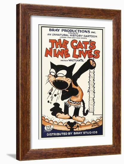 The Cat's Nine Lives-Bray Productions-Framed Art Print