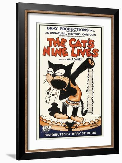 The Cat's Nine Lives-Bray Productions-Framed Art Print