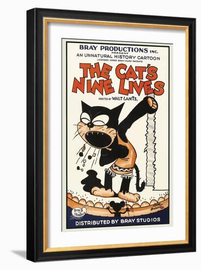 The Cat's Nine Lives-Bray Productions-Framed Art Print