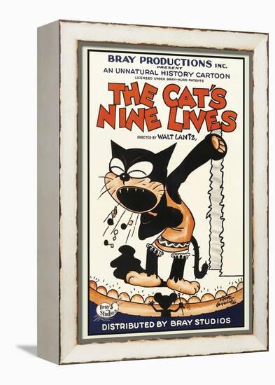 The Cat's Nine Lives-Bray Productions-Framed Stretched Canvas