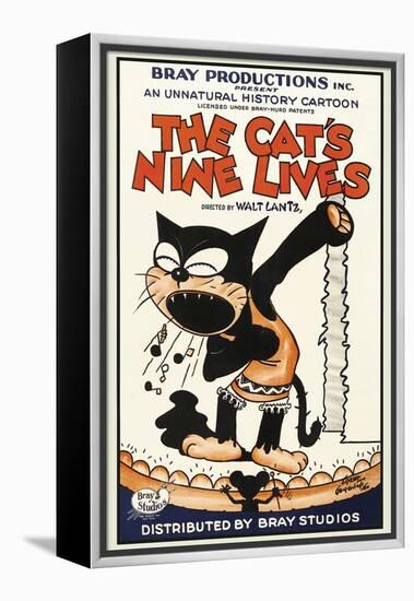 The Cat's Nine Lives-Bray Productions-Framed Stretched Canvas