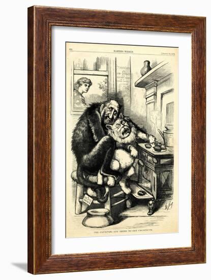 The Cat'S-Paw - Anything to Get Chestnuts, 1872-Thomas Nast-Framed Giclee Print