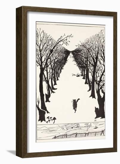 The Cat That Walked by Himself, Illustration from 'Just So Stories for Little Children'-Rudyard Kipling-Framed Giclee Print