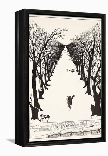 The Cat That Walked by Himself, Illustration from 'Just So Stories for Little Children'-Rudyard Kipling-Framed Premier Image Canvas