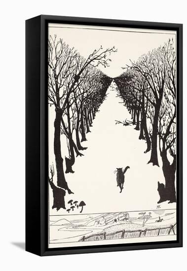 The Cat That Walked by Himself, Illustration from 'Just So Stories for Little Children'-Rudyard Kipling-Framed Premier Image Canvas