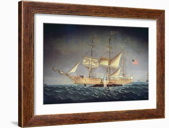 The 'Catalpa' with Whale-American School-Framed Giclee Print