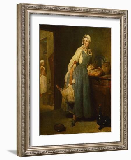 The Cateress, 1739-Jean-Baptiste Simeon Chardin-Framed Giclee Print