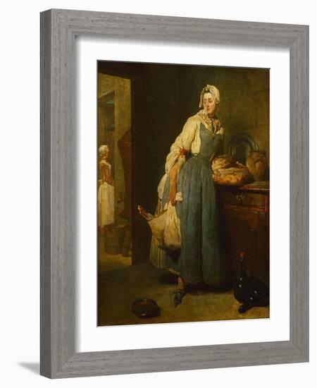 The Cateress, 1739-Jean-Baptiste Simeon Chardin-Framed Giclee Print