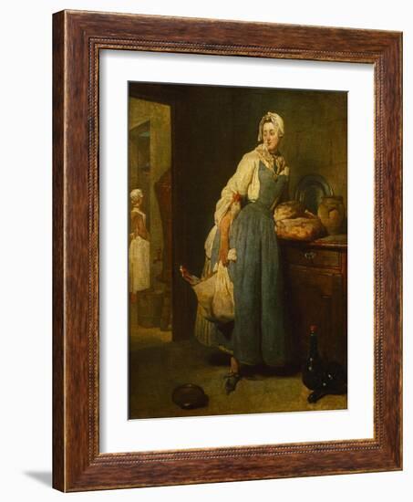 The Cateress, 1739-Jean-Baptiste Simeon Chardin-Framed Giclee Print