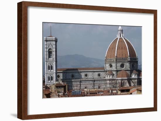 The Cathedral and Giottos Tower in Florence from the Palazzo Vecchio-Filippo Brunelleschi-Framed Photographic Print