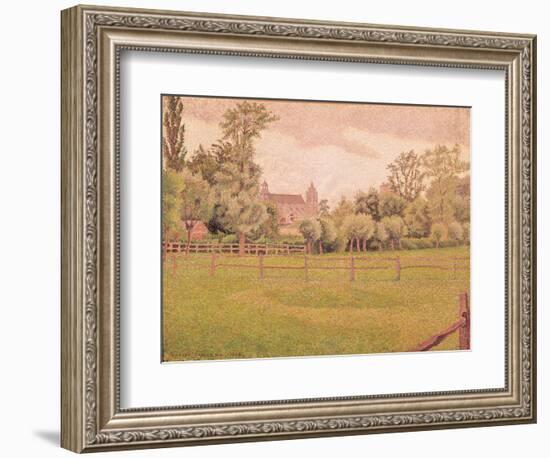The Cathedral at Gisors, 1888 (Oil on Canvas)-Lucien Pissarro-Framed Giclee Print