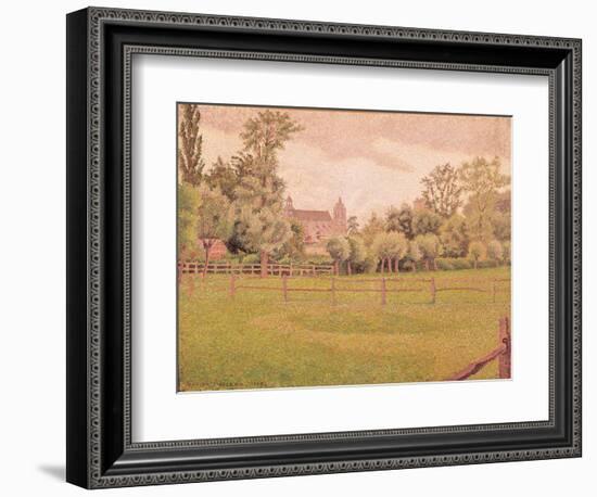 The Cathedral at Gisors, 1888 (Oil on Canvas)-Lucien Pissarro-Framed Giclee Print