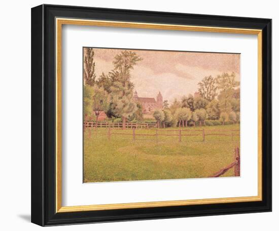 The Cathedral at Gisors, 1888 (Oil on Canvas)-Lucien Pissarro-Framed Giclee Print