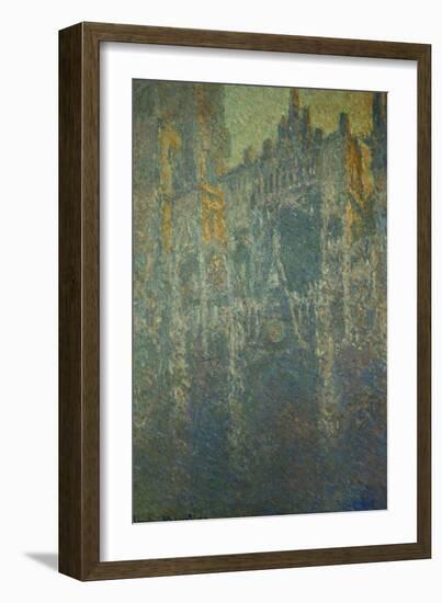 The Cathedral at Rouen, in the Fog, circa 1893-Claude Monet-Framed Giclee Print