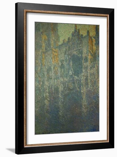 The Cathedral at Rouen, in the Fog, circa 1893-Claude Monet-Framed Giclee Print