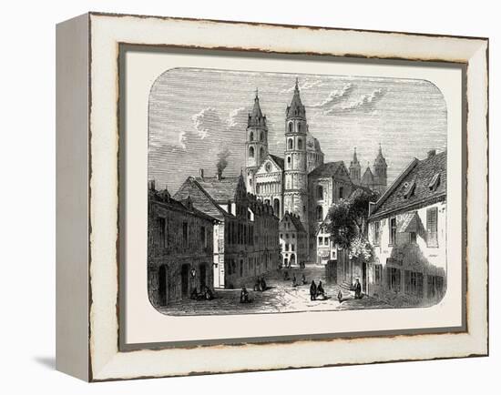 The Cathedral at Worms Germany, 1882-null-Framed Premier Image Canvas