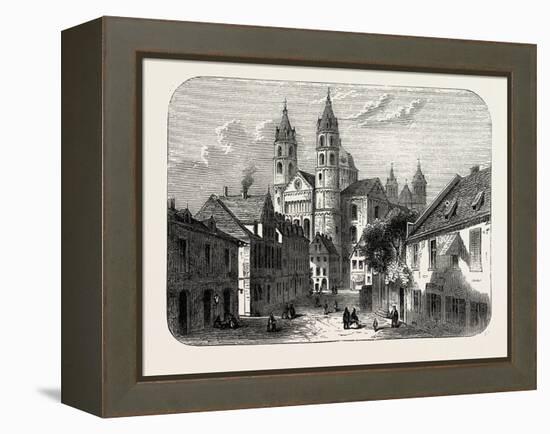 The Cathedral at Worms Germany, 1882-null-Framed Premier Image Canvas