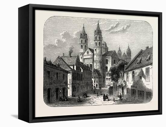 The Cathedral at Worms Germany, 1882-null-Framed Premier Image Canvas