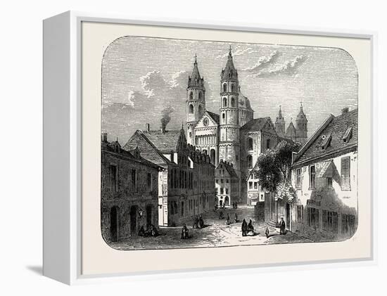 The Cathedral at Worms Germany, 1882-null-Framed Premier Image Canvas