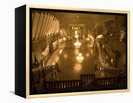 The Cathedral in the Wieliczka Salt Mine, Unesco World Heritage Site, Near Krakow (Cracow), Poland-R H Productions-Framed Premier Image Canvas